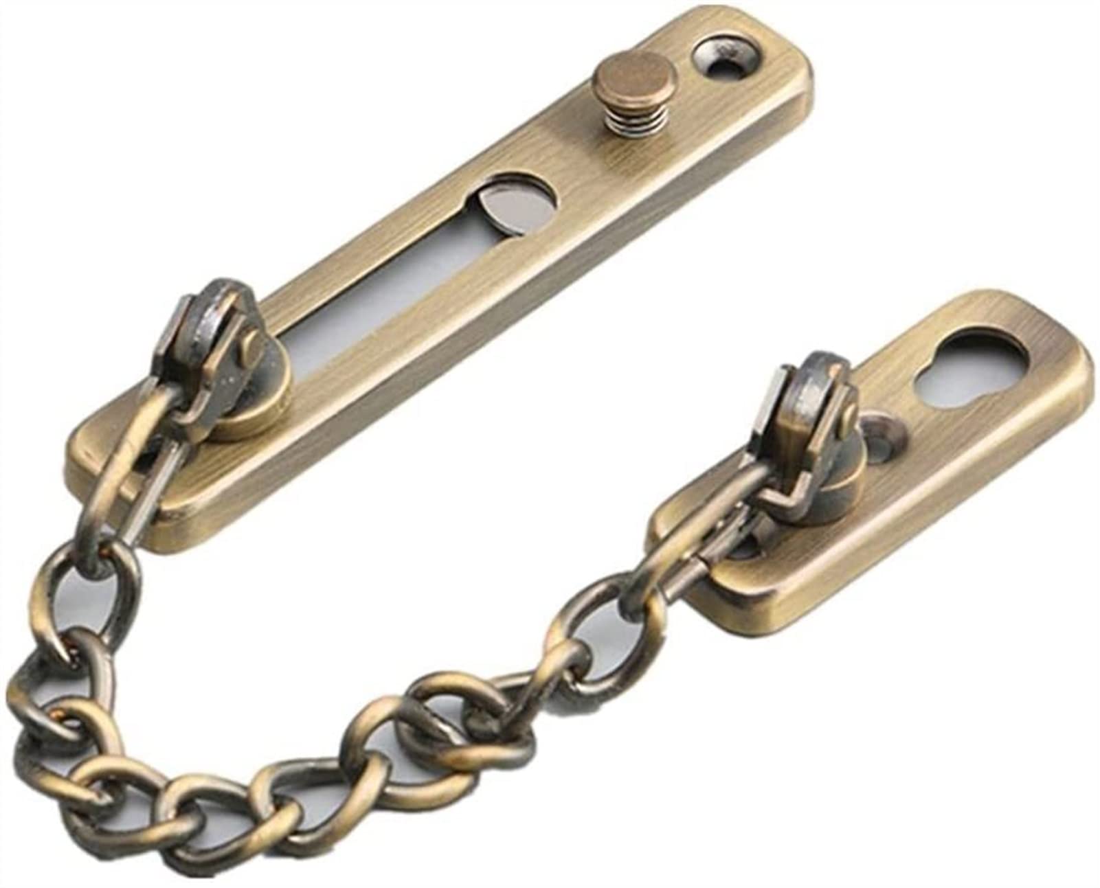 BATLAM Pestillos, Hebilla antirrobo Puerta de Metal Cerradura de Puerta Interior anticadena Hebilla de Cadena antirrobo Perno de Puerta Hebilla de Puerta antirrobo (Negro) (Bronce)