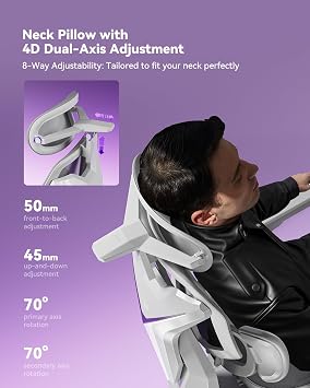 Autofull G7 Gaming Chair - 3-Zone Lumbar, 22-Point Adjustment, Breathable Mesh, Custom Backplate, 720 Armrests, BIFMA Certified Ergonomic, 140 Recline, IGR Certified, Niko Endorsed - Gift for Gamers