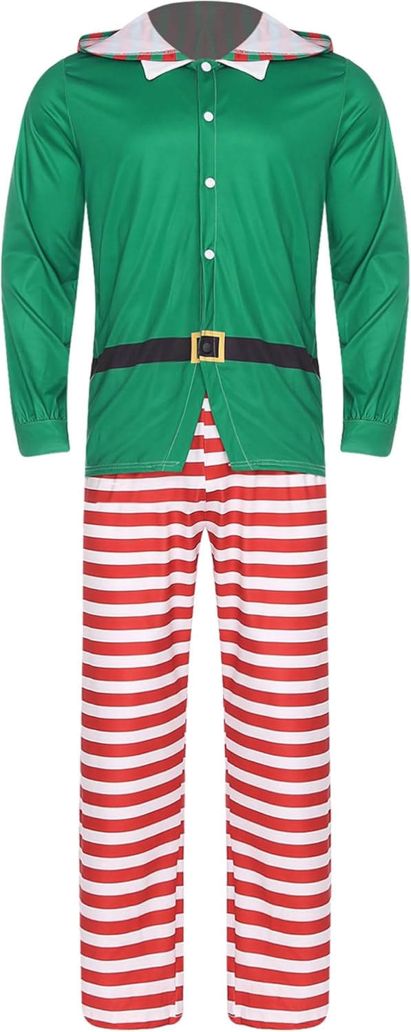 Mens 2 Pcs Adult Christmas Matching Family Pajamas Outfits Carnivals Xmas Holiday Clothes Set