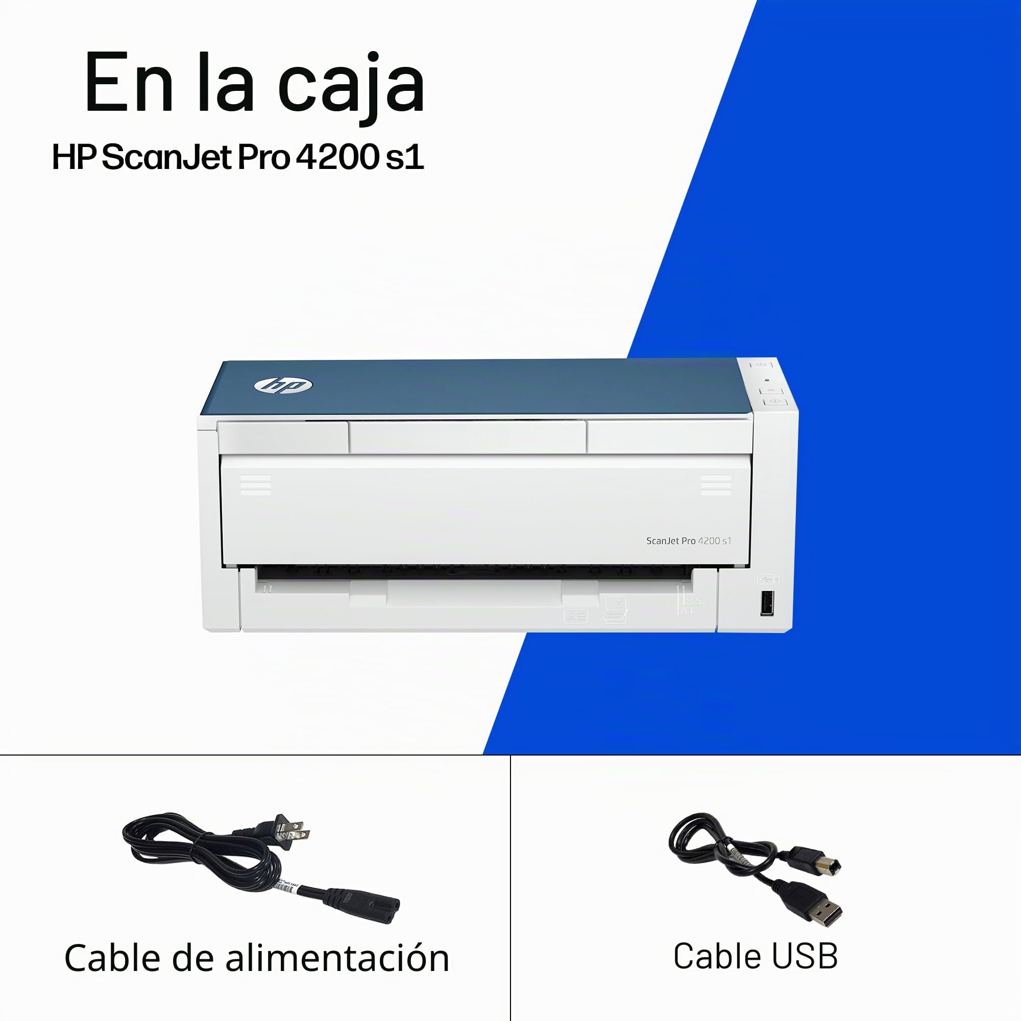 HP ScanJet Pro 4200 s1, escáner rápido de 2 Lados con alimentador automático de Documentos, lo Mejor para la Oficina (8Q4W2A)