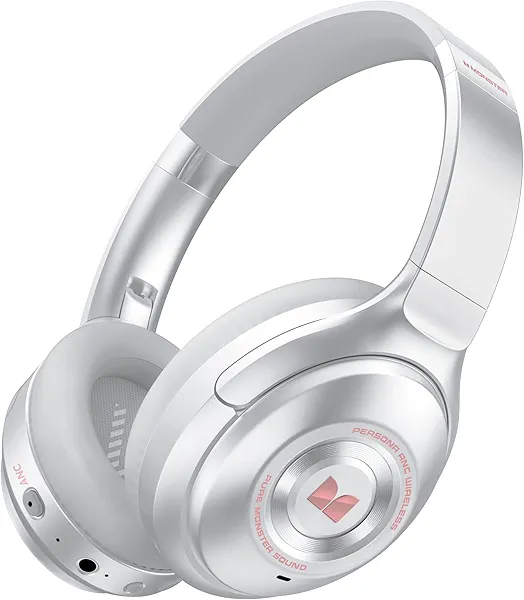 Monster Persona Noise Cancelling Wireless Headphones, Over Ear Bluetooth Headphones Wireless with Hi-Fi Stereo Deep Bass, Quick Charge 30H Playtime, Memory Foam Ear Cups, for Travel, Home Office