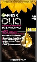 Garnier Olia Permanent Hair Colour - Ammonia-Free - Natural Flower Oils - Pure Brown (4.0)