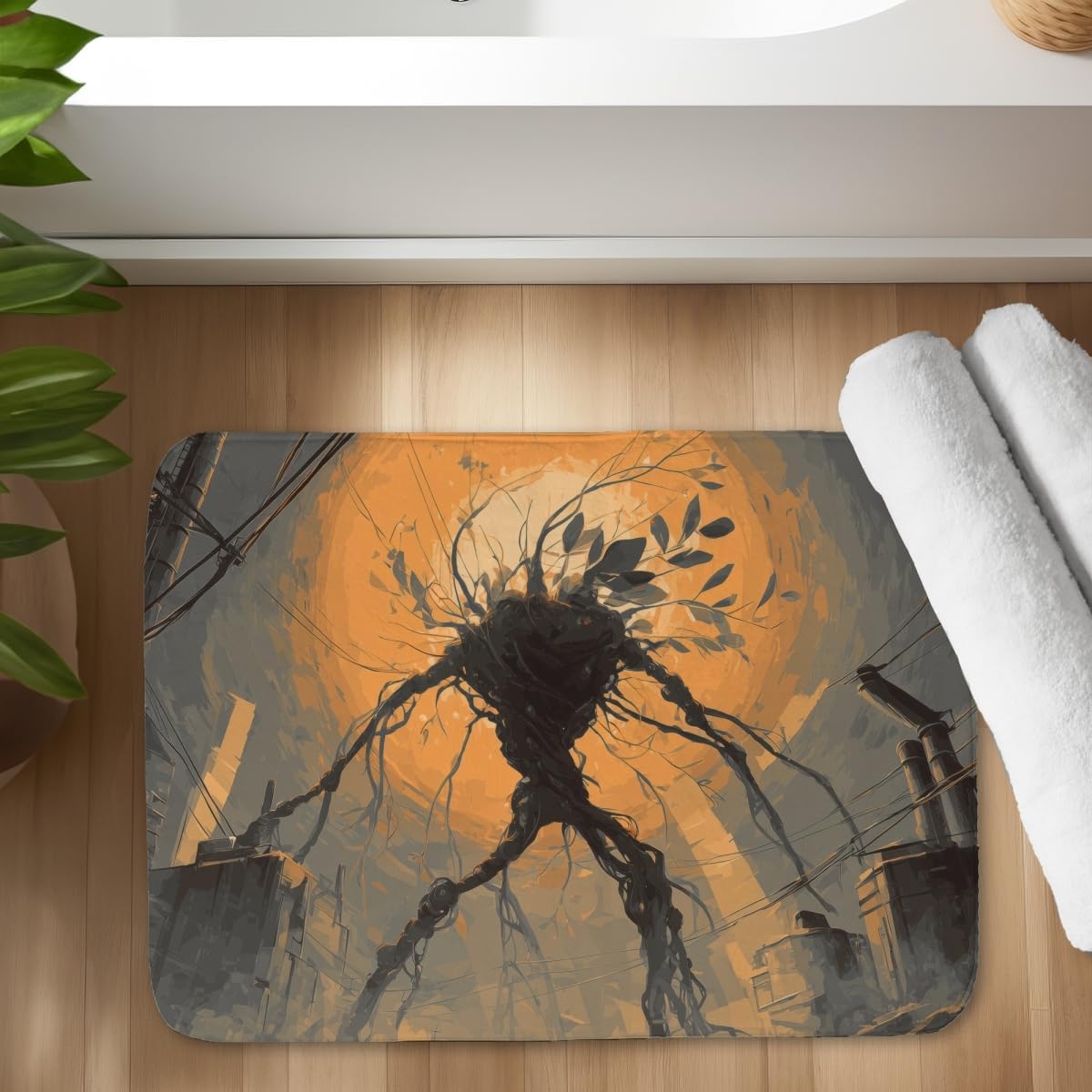 C1BM172461MLWY 17 x 24 in. Final Warning Gray Bath Mat - Stylish Home Decor Accessory