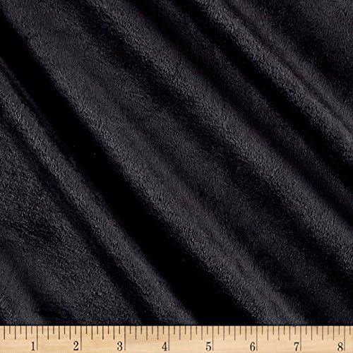 Tela de felpa Minky sólida, color negro
