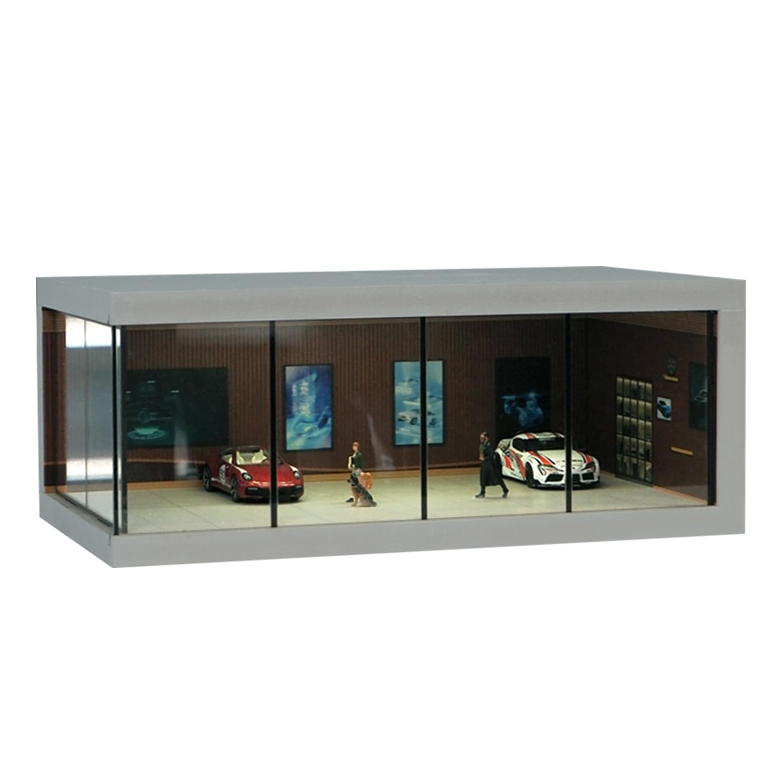 Vitrina Para Modelos De Coche Vitrina Iluminada Apilable Ahorra Espacio