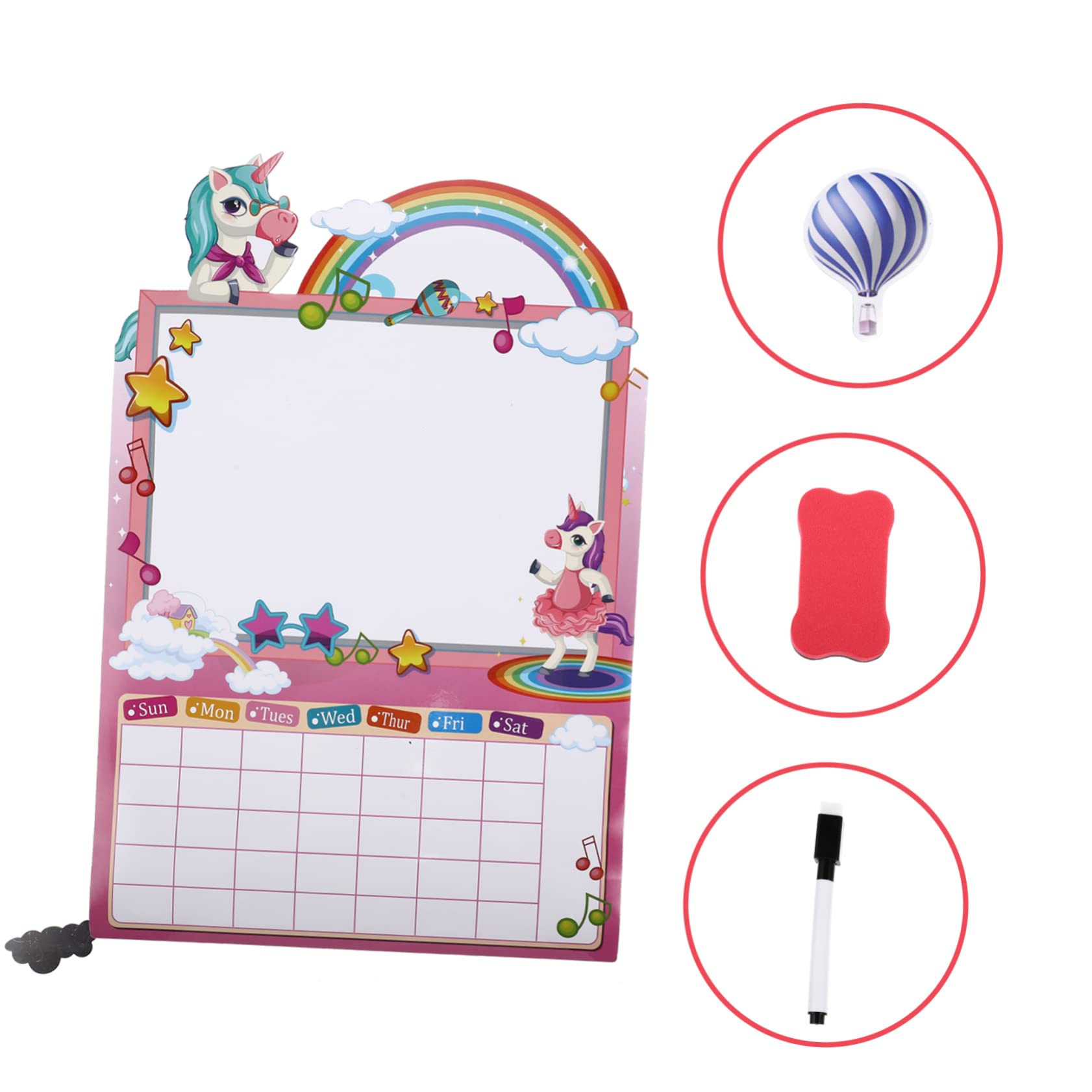 PRETYZOOM 5 Set Bloc notes tabelle di lavoro per il frigorifero mini frigo lavagnetta bambini lavagnette per bambini congelatore adesivi lavagna frigo adesivo piano magnetico pvc Colorful