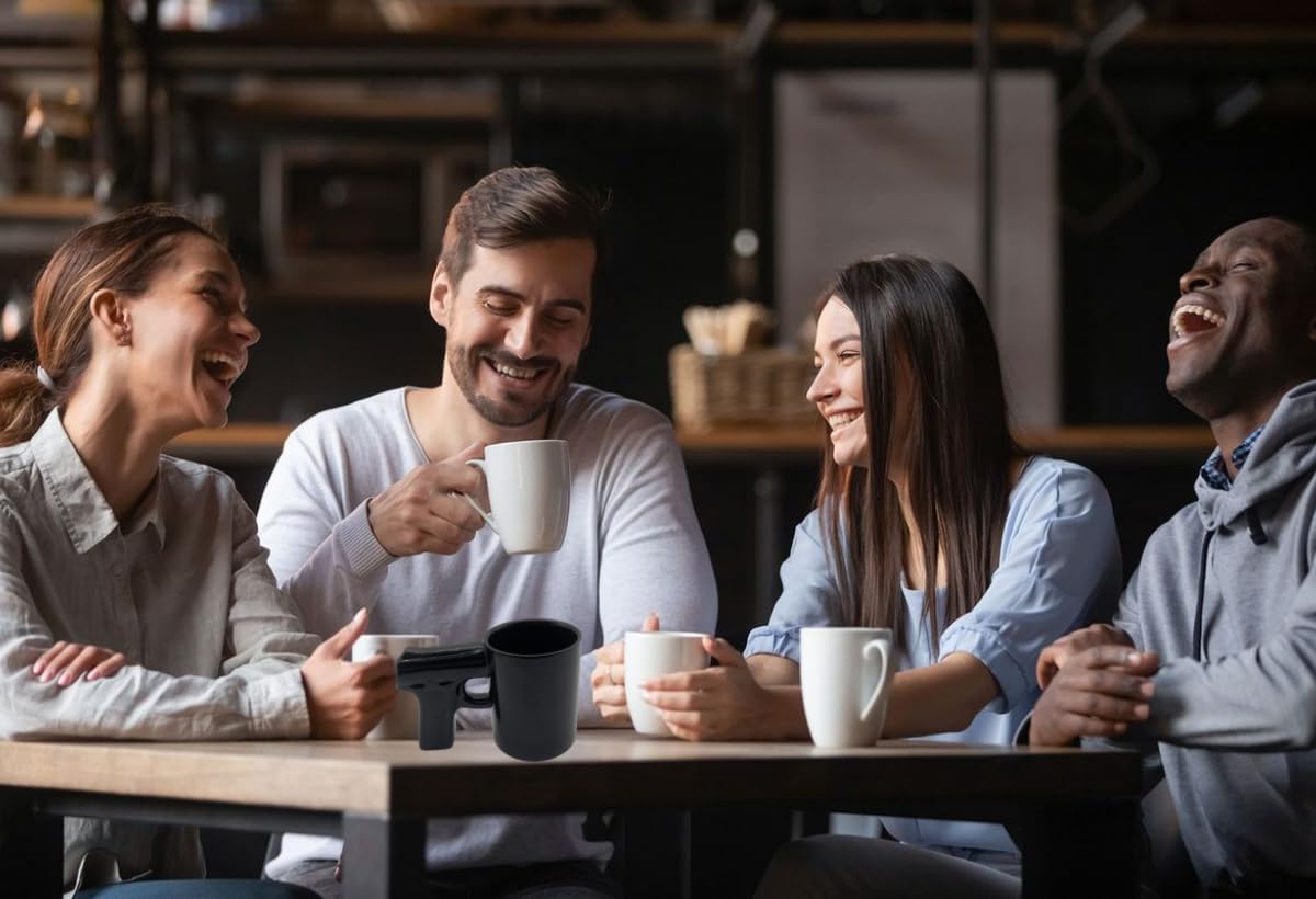 Gun Mug, Gun Handle Coffee Mug, Ceramics Beer Mug, Unique Coffee Mugs, Fathers Day Dad Gifts, Birthday Gifts for Men (14 OZ) - Image 7