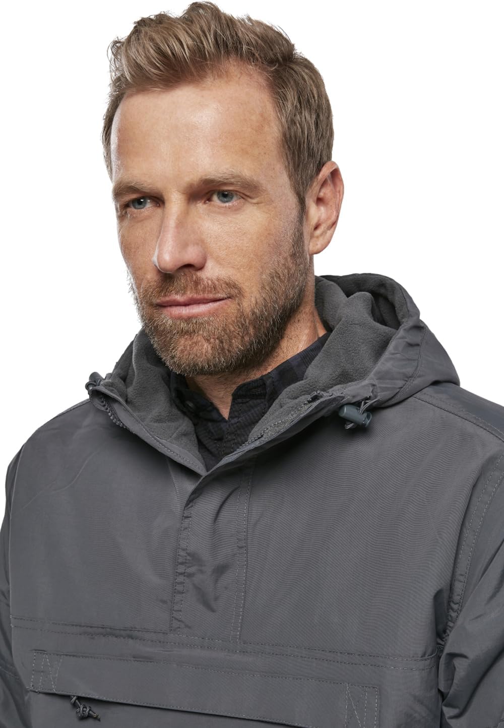 Brandit Individual Wear Men's Windbreaker Fall Jacket, with 100% Polyester, Water & Wind Resistant, and Zip Pockets, Anthracite - X-Large - Image 3