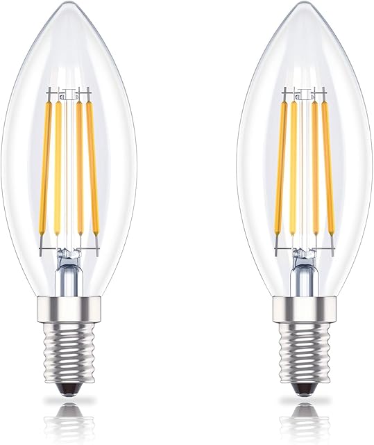 Huoqilin 4w E14 Dimmable Led Bulb, SES Small Edison Screw Candle Light Bulbs, 40W Incandescent Equivalent,2700K Warm White,440lm,Pack of 2