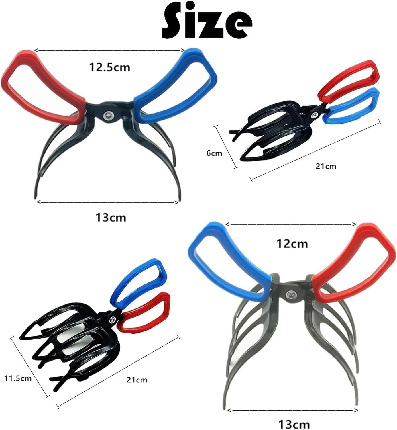 Kerrtoa Pince à poisson à 3 griffes, pince de pêche multifonctionnelle à trois dents, pince de pêche antidérapante, pince de pêche en métal, pince de contrôle des poissons, accessoires de pêche