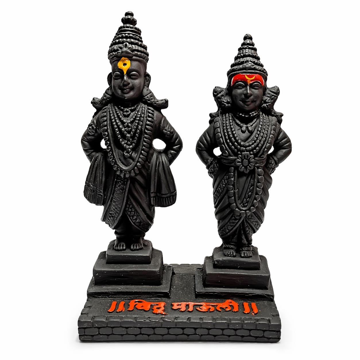 Vithoba Rakhumai Idol for Home Decor and Car Dashboard (5 Inch Black) | Vitthal Rukmini Murti Statue | Divine Blessings Gift for Office Desk, Puja, Housewarming & Diwali-image-19