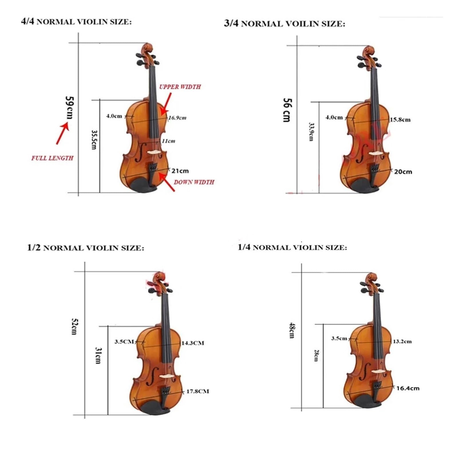 Estuche para violín Estuche for violín ajustable de 1,5 kg (4/4, 3/4, 1/2 y 1/4 pulgadas) con doble correa hombro resistente a la presión(Light blue 4 4 3 4)