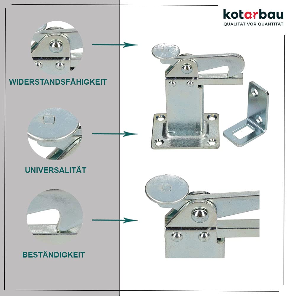 Buy KOTARBAU® Door Stop 97 Floor Mounted Gate Lock Silver Door Stopper