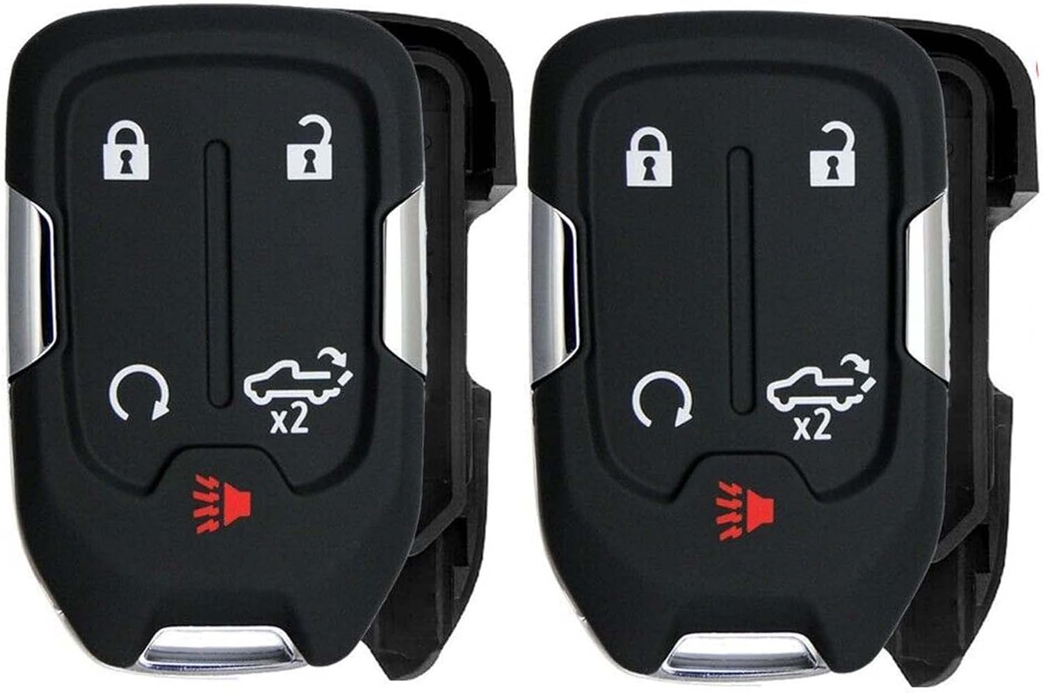 2X New Replacement Proximity Key Fob Shell / CASE Compatible with & Fit for Select GM GMC Vehicles (No Electronics or Chip Inside)