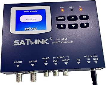 SATLINK WS-6990 1 Route DVB-T modulator AV+ HDMI COFDM modulation H.264