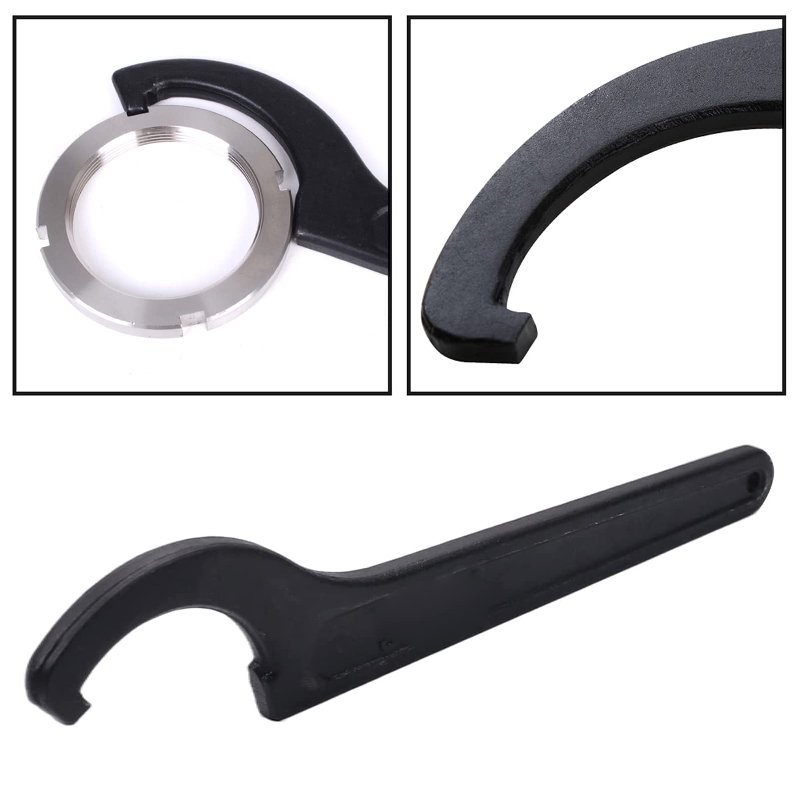 Uitndvyte Black Finish Steel Hook Spanner Wrench