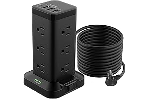 BEVA Power Strip Tower with USB Ports