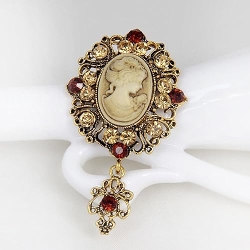 Miniatura 3 de JJTZX Gargantilla victoriana de terciopelo negro con encaje camafeo gótico para mujer