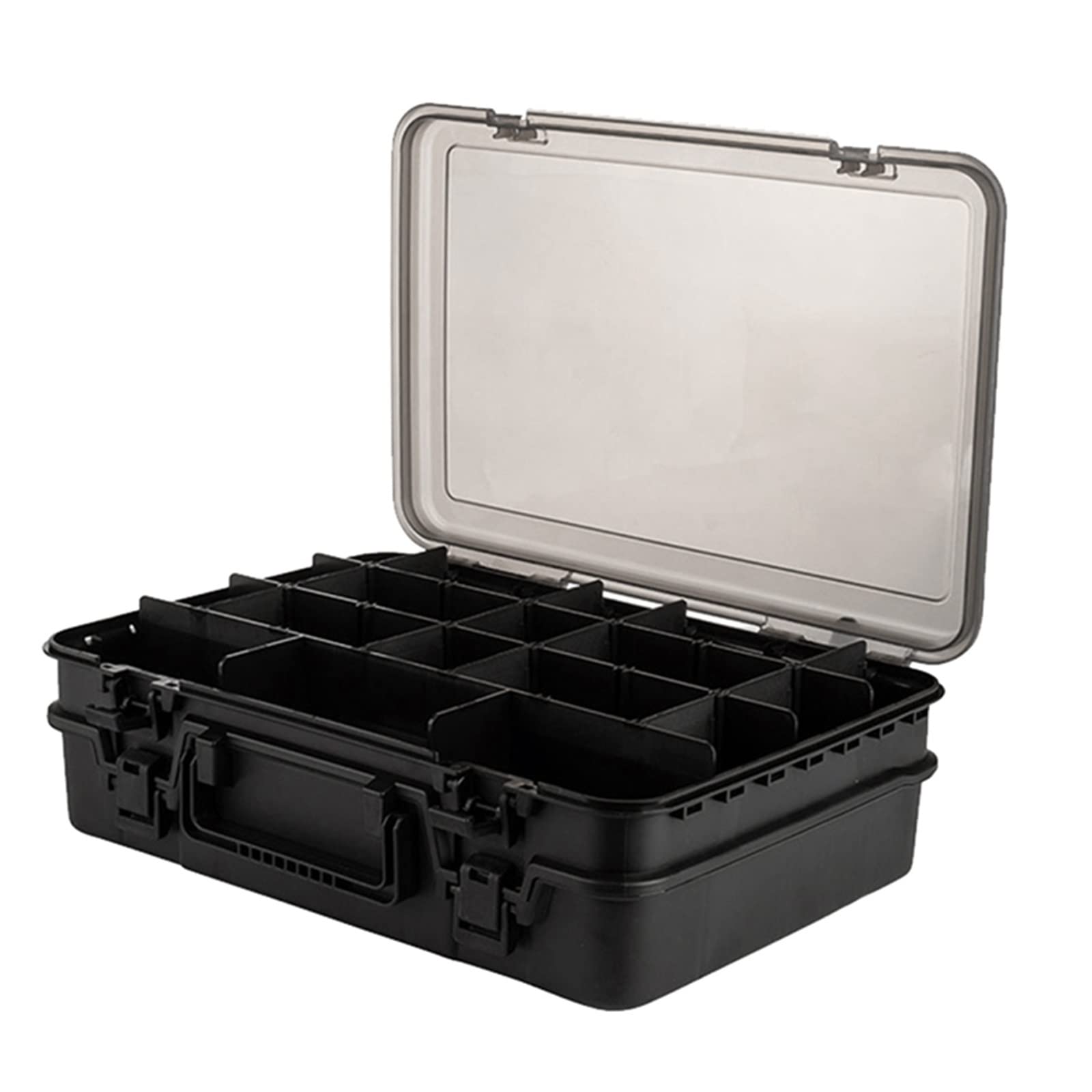 Boîte à Appâts 26 Compartiments – Portable, Étanche, 11,5x9x3,5 Cm, Noire, Idéal Mouches Et Cuillers