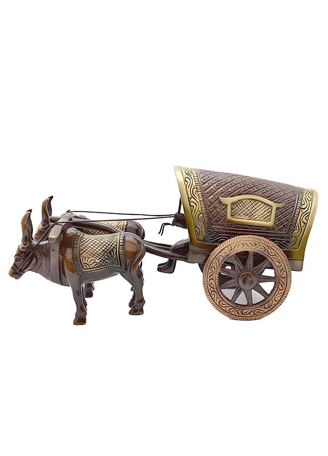 Sponsored Ad - Aroha ® Luxury Brass Collection Vintage Handcrafted Village Bullock Cart Showpiece for Premium Gifting (100% Brass, Pack of 1) (Vintage Collectable - 1)