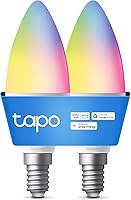 Tapo WiFi Connected Bulb, E14 LED Bulb, Multi-Colour, 2500K-6500K, Dimmable 40W 470Lm, Works with Alexa, Voice Control,...