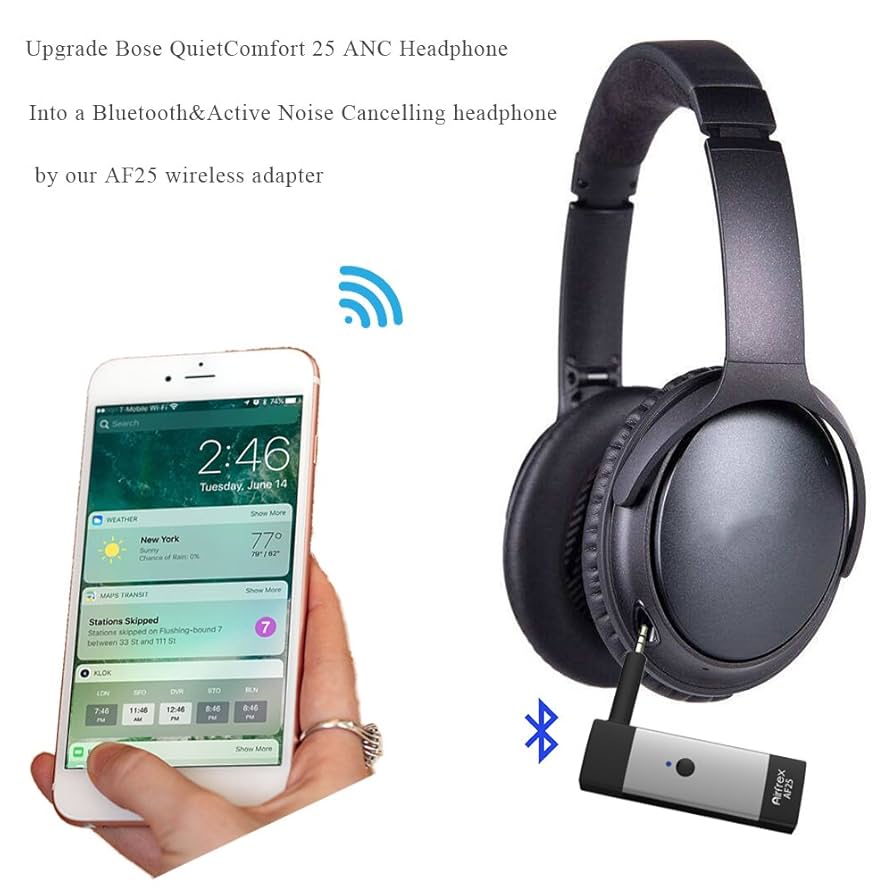 Amazon.co.jp: Airfrex無線のBluetooth 受信機は、Bose QC25