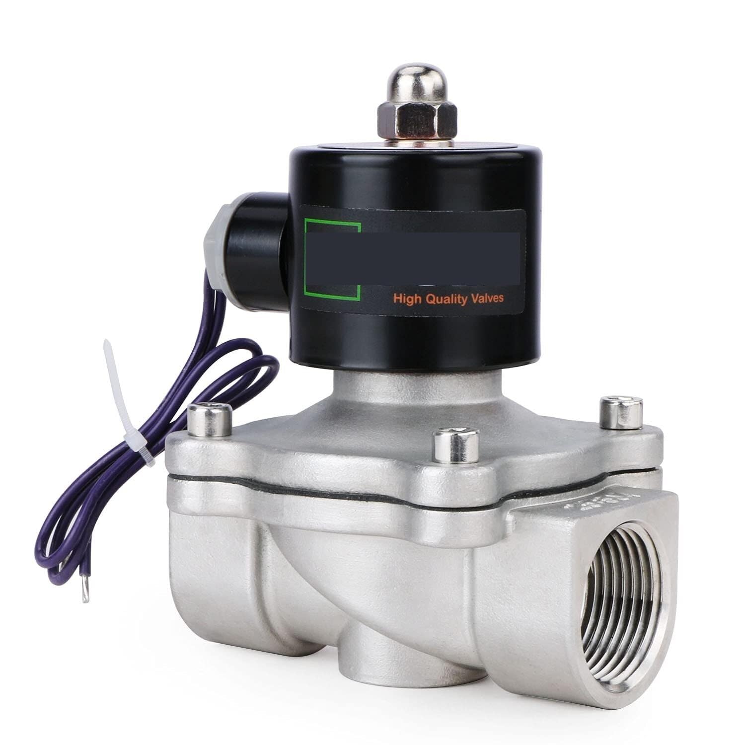 Électrovanne 12VDC en acier inoxydable 2,5 cm pour contrôle des fluides