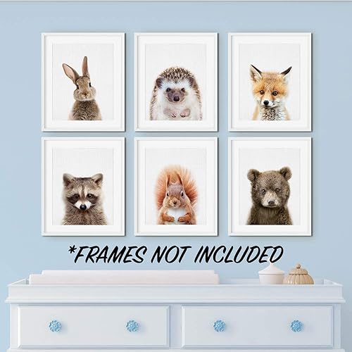 Miniatura 5 de EPHANY Pósteres e impresiones de animales de bebé, pintura en lienzo para cuarto de bebé, arte de pared con estampado de lechones, cuadro nórdico