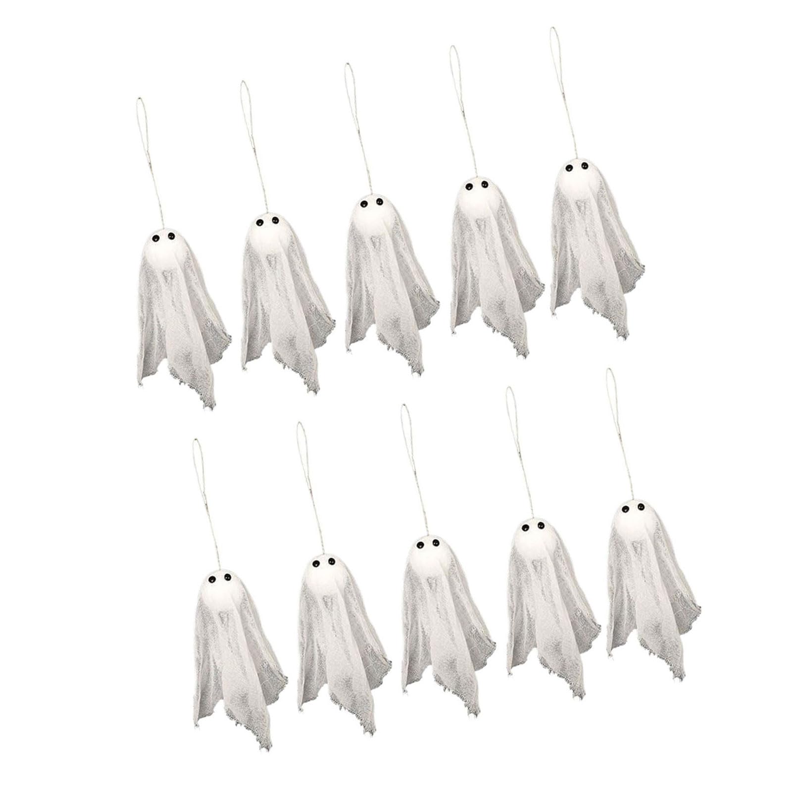 Hanging Ghostly with White Creep Cloth and Black Eyes for Halloween Party Decorations Halloween Hangings Ornament Hanging Ornament