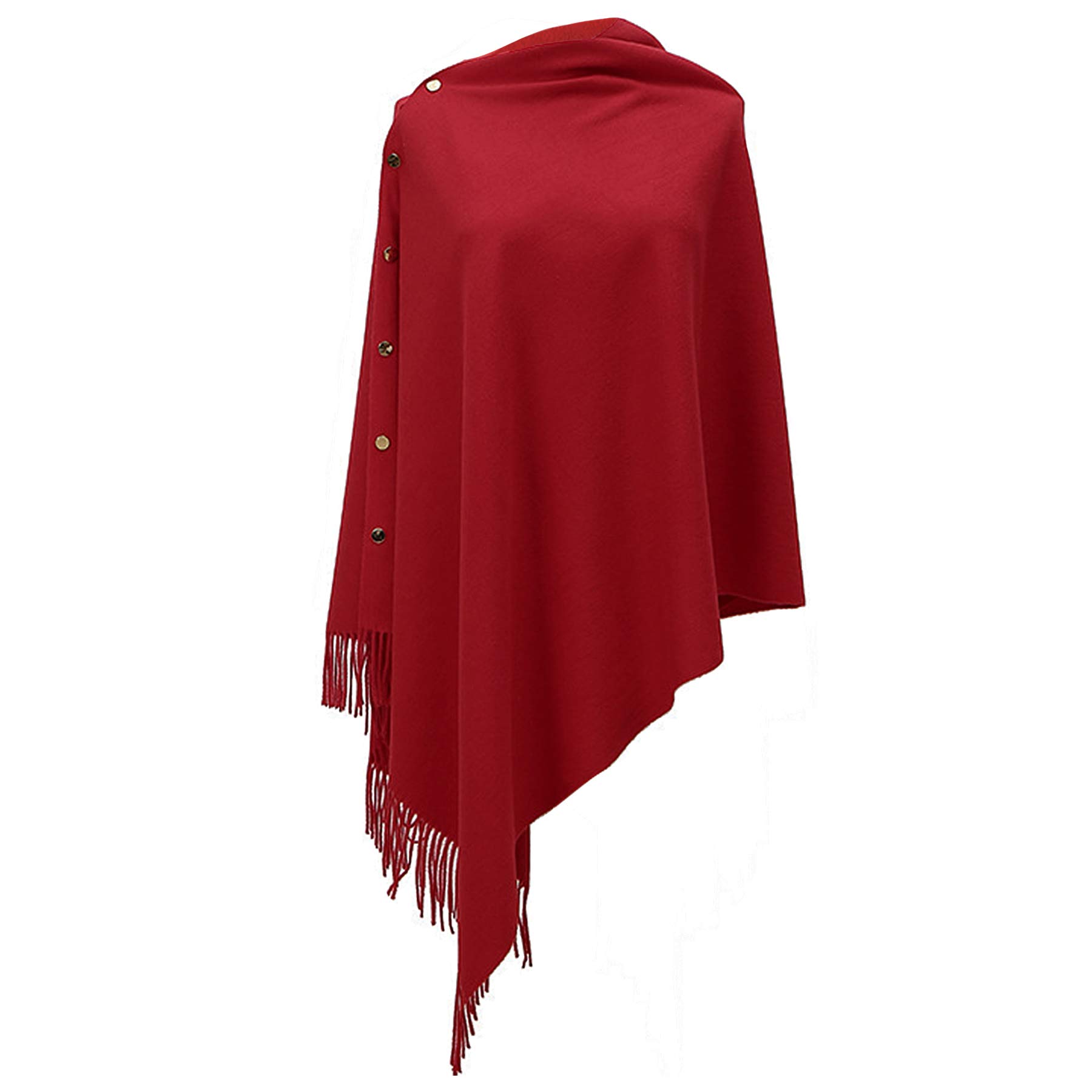 BOERScarfs for Women - Winter Long Soft Warm Ladies Scarf Button Knitted Shawl Wool Style Spinning Tassel Shawl Stole Scarves for Women Uk
