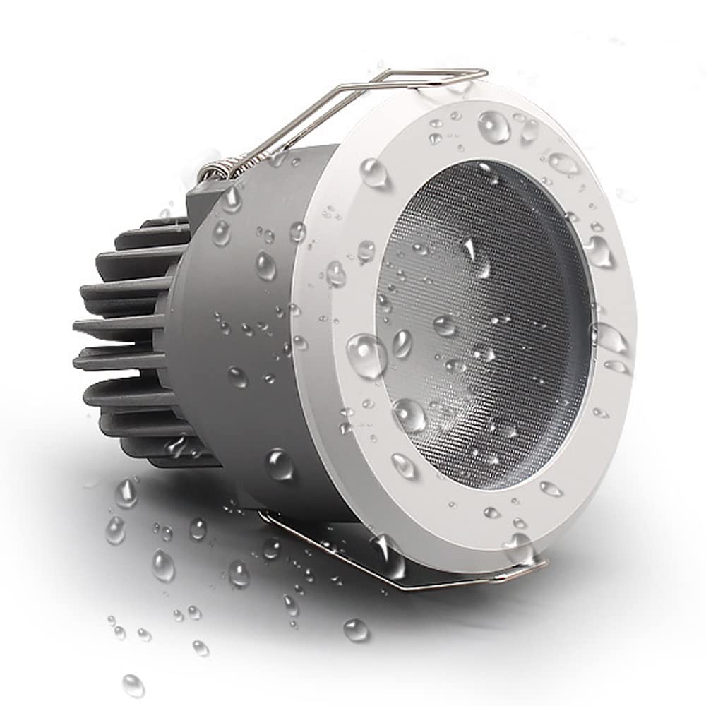 Iluminación LED empotrada Impermeable de 7 W para Interiores, Ideal para baños, cocinas y duchas | Paquete de 1, 2, 7 y 10 Unidades