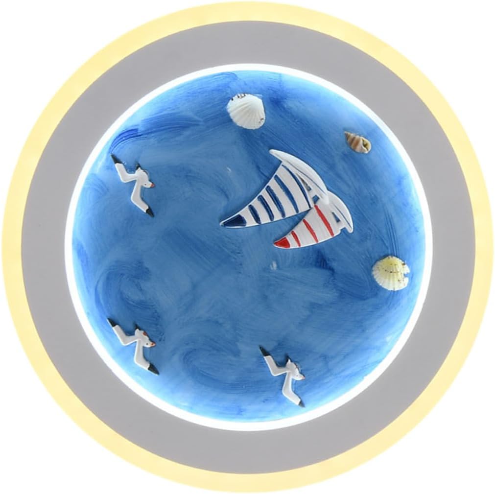 DOITOOL 1Pc Creative Cartoon Wall Lamp Unique Blue Hanging Lantern for Bedroom Decor Warm Light Design Durable and Stylish Bedside Light