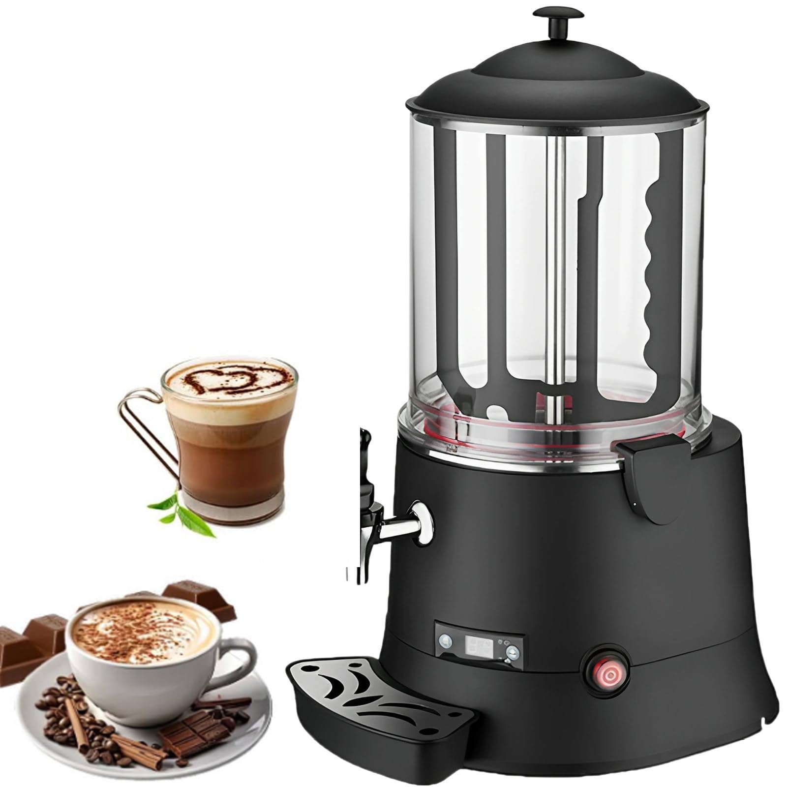 JKJZSALJ 10L Beverage Dispenser Warmer, Commercial Hot Chocolate Machine Maker, For Heating Coffee And Tea At Parties