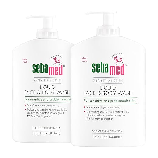 SEBAMED Liquid Face & Body Wash with Pump, 400ml, 2 Pack