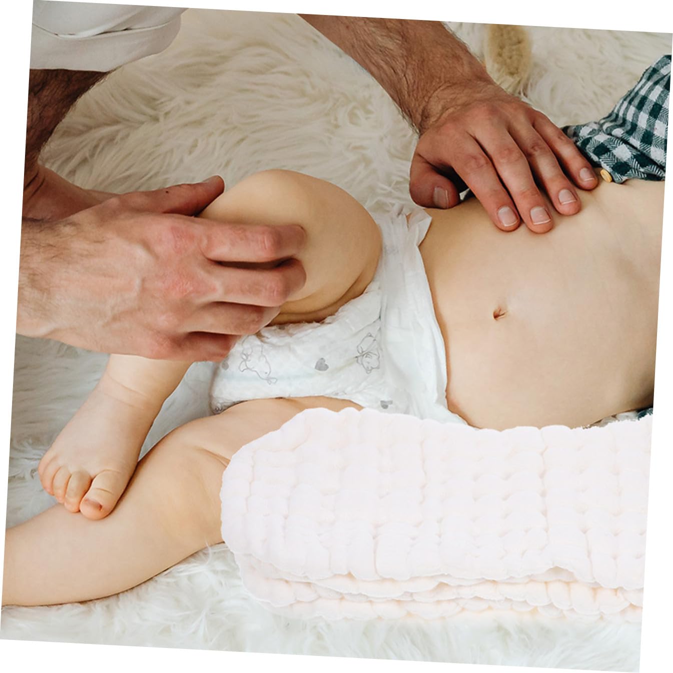 Gatuida Forros de Pañal de Tela para Bebés Recién Nacidos 10 Piezas Algodón Transpirable Absorción Rápida y Forma de Maní para Prevenir Fugas