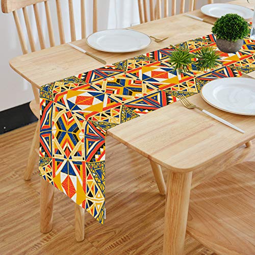 HOMA DORN Cotton Feel Modern Patterns Digital Printed Double Layered Enhanced Decor 4 Seater Table Runner Cloth (TR-15, Multicolor, 13 x 60 Inch) (B08VNT1F7R) Amazon Price History, Amazon Price Tracker