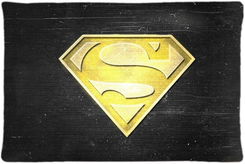 Tancat Superman Gold Logo Custom Pillow Cover Fashion Bedroom Decorative Modern Throw Pillow Cases (20x30 inch)