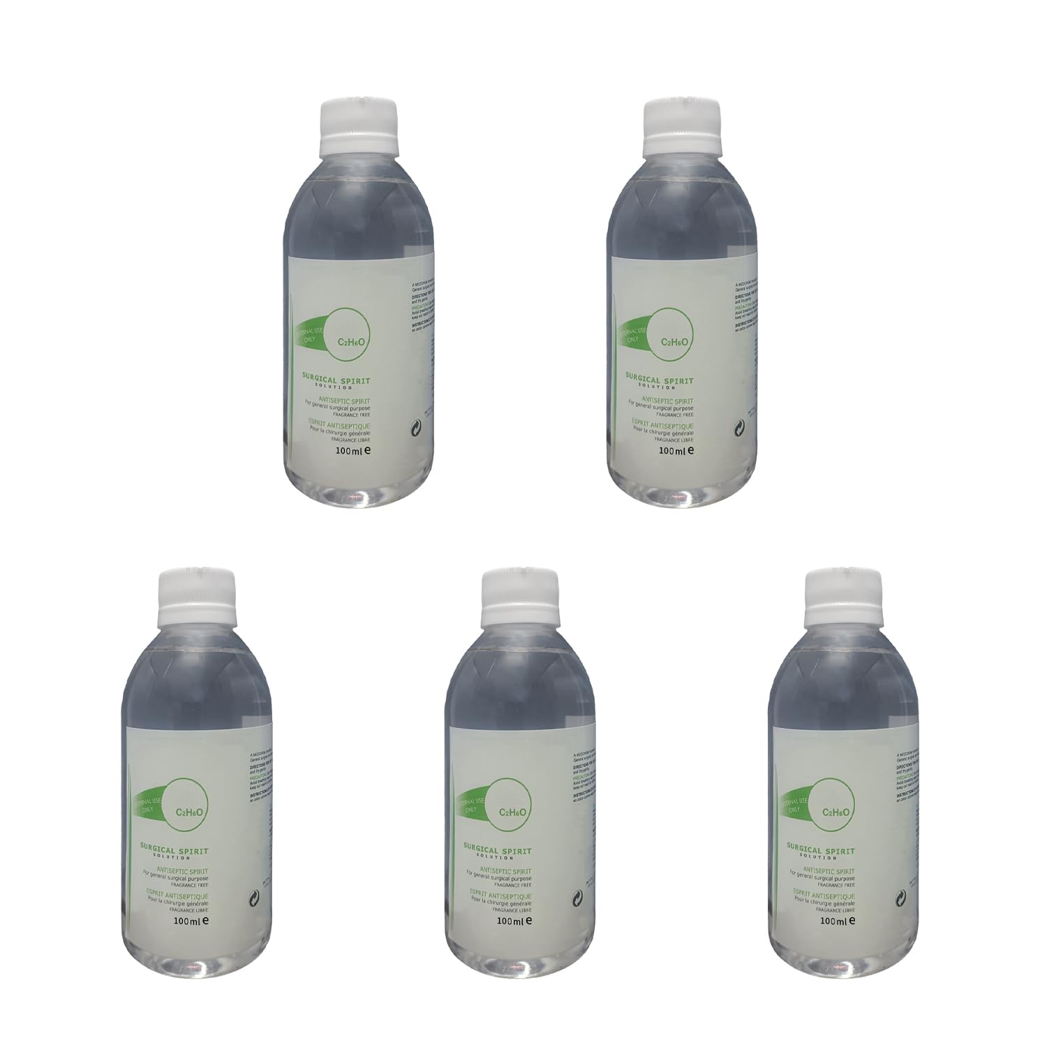 King Mariot Medical Equipments Name: 100ml Surgical Spirit Solution, Antiseptic Spirit C2H6O, Ideal for General Surgical Purposes, Pre and Post Operative Skin Disinfection, For External Use Only (5)