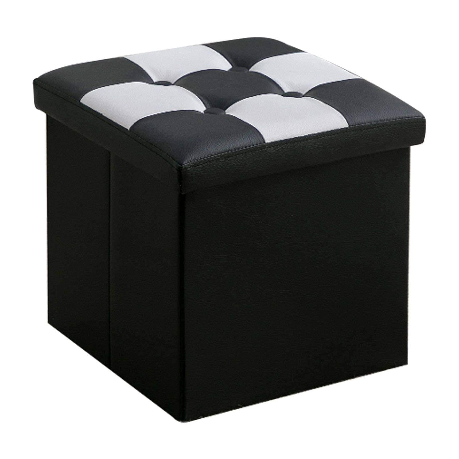 Repose-pieds simili cuir pliable pour gagner de la place dans un petit salon urbain