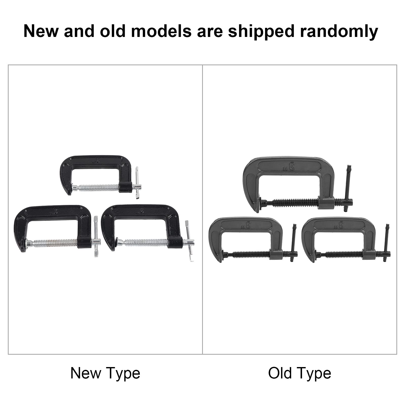 C Huella C, Afermo de Servicio Pesado C Clampas de Trabajo de Madera 3 Piezas C CLAMP CADORWORKING MALEABLED SIDRILLE CLAMP C JUEGO PARA Soldadura y Edificio de Carpintería de Carpintería de Bricolaje