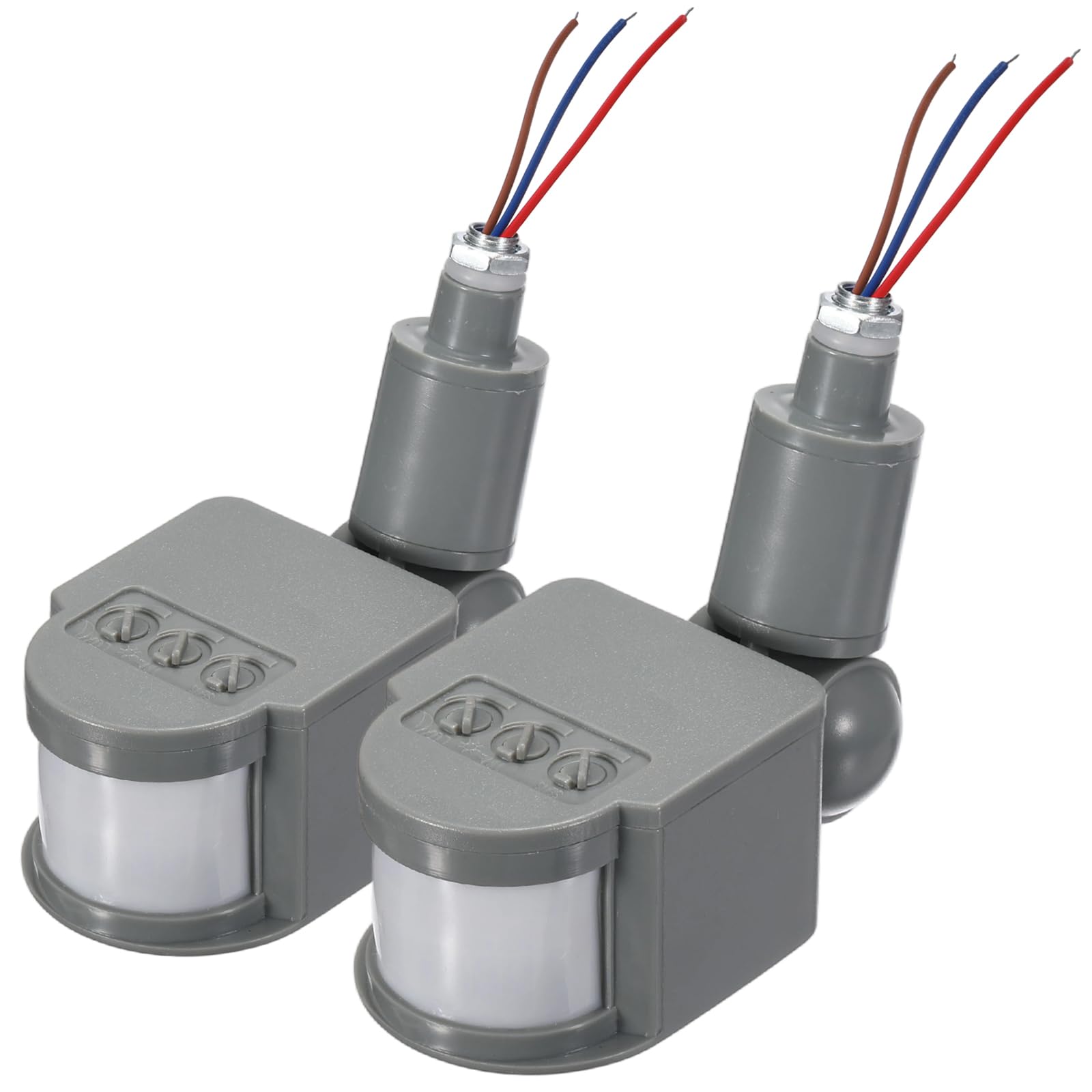 VIAPUICE Outdoor Motion Sensor, 2Pcs Infrared PIR Motion Detector - Grey