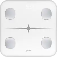 Hi by Geonav Balança Inteligente com Bioimpedância, Bluetooth, 16 parâmetros, Aplicativo, Vidro Temperado, Compatível Google Fit, Fitbit e Apple Saúde, Branco