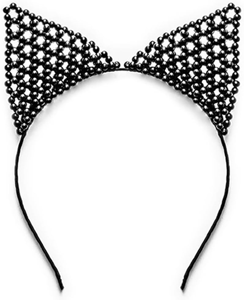 Beaded Cat Ears Headband