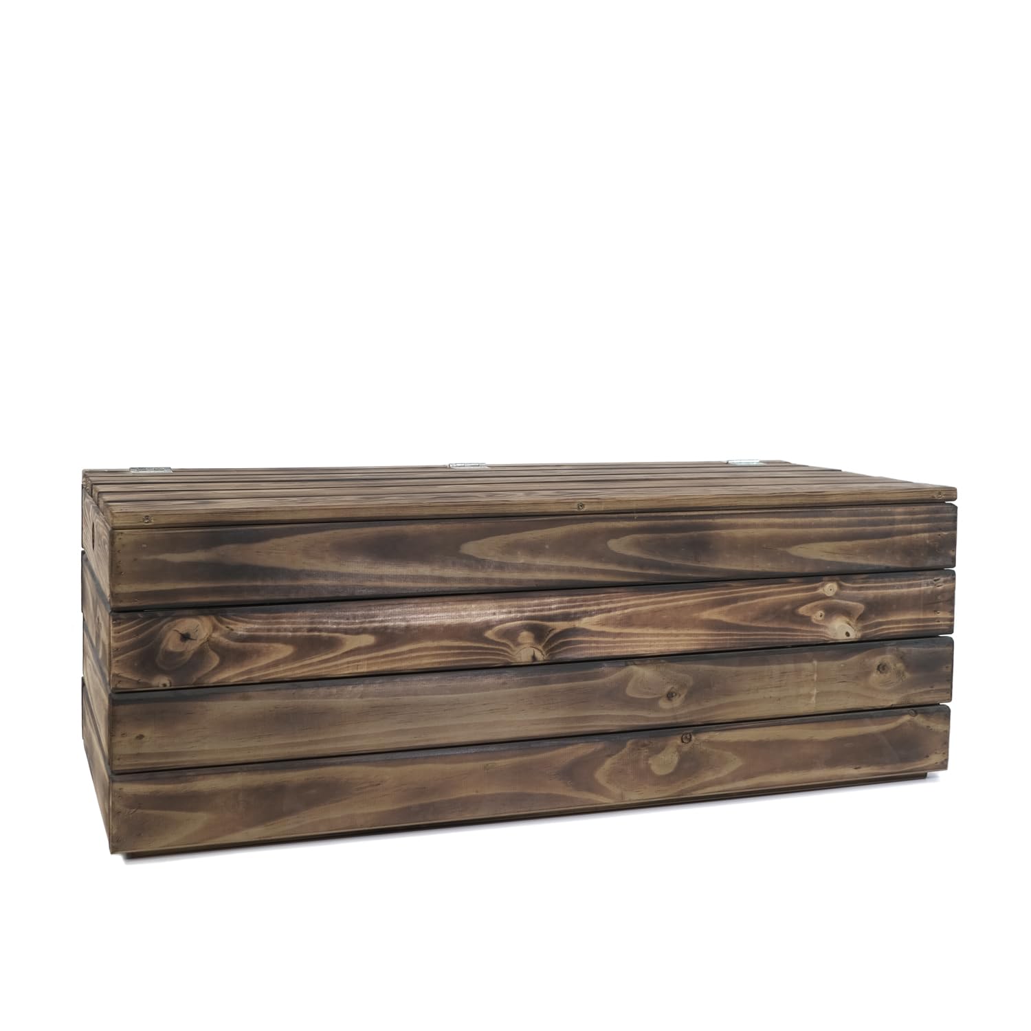 Baúl/Banco de Madera de Pino Envejecido en el Estilo, tratado para Exteriores (60X30X30 CM)