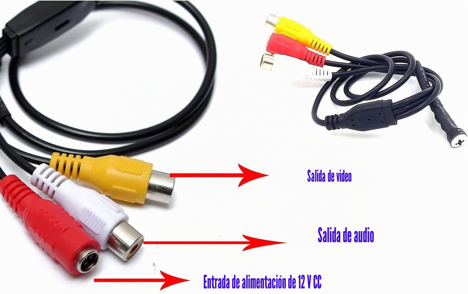CCTV HD Mini cámara de Seguridad espía estenopeica de 90 Grados 1000 tvl Tubo Serpiente Oculta, Mini cámara de vigilancia CCTV Mini cámara de Tornillo analógico