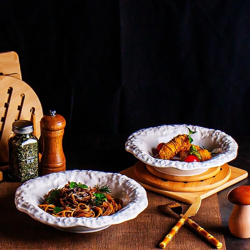 Talerze obiadowe wzór skały ceramiczny talerz obiadowy gospodarstwo domowe głębokie naczynie kreatywny hotel restauracja sałatka zestaw obiadowy (L)