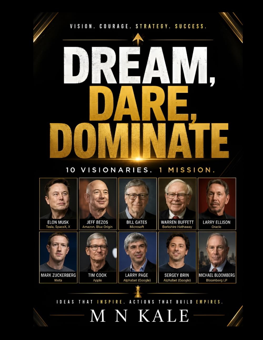 Dream Dare Dominate - M N Kale, The inspirational book for youth, short biographies of top 10 business leaders.