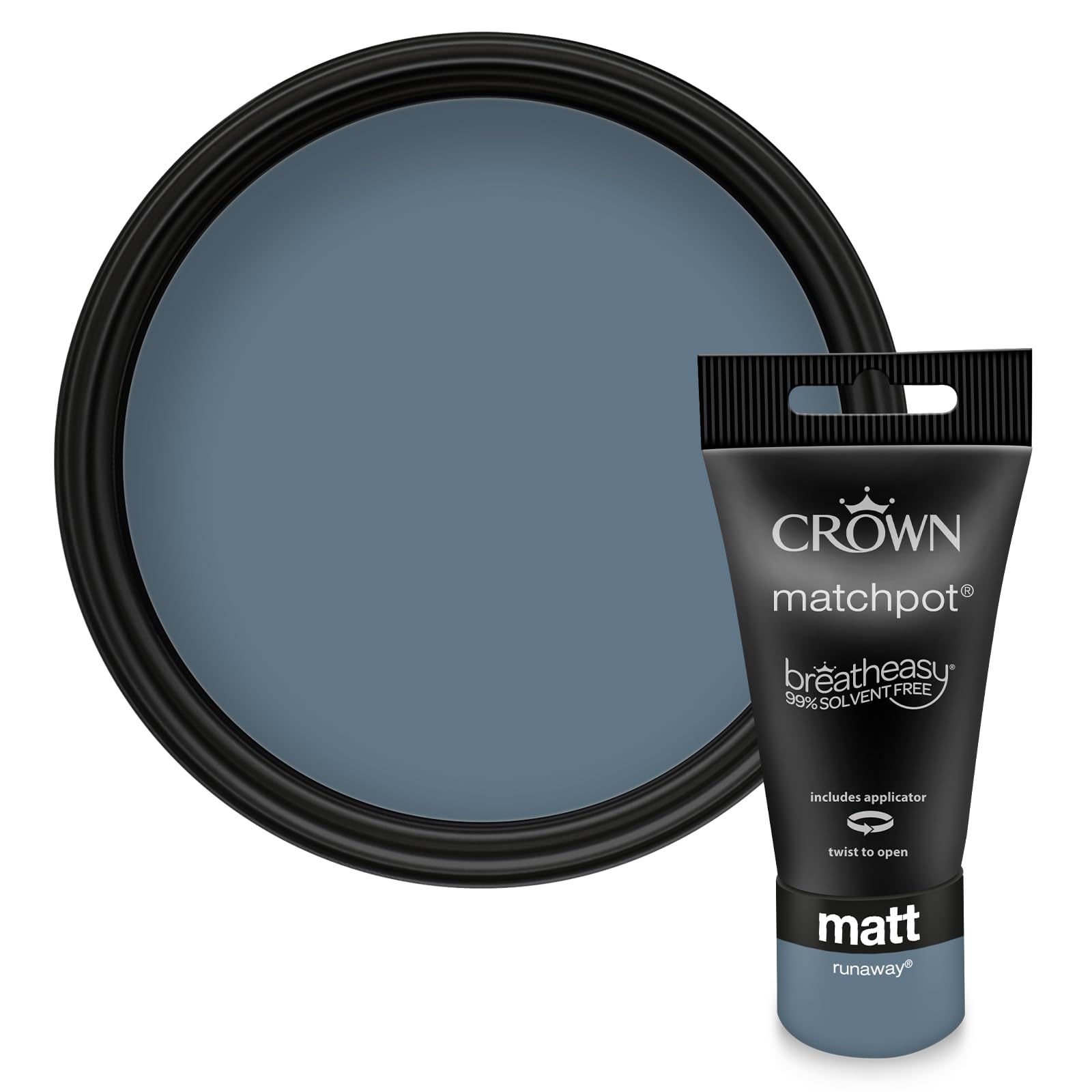 Crown Breatheasy Matt Emulsion Tester Paint - Blue - 40ml