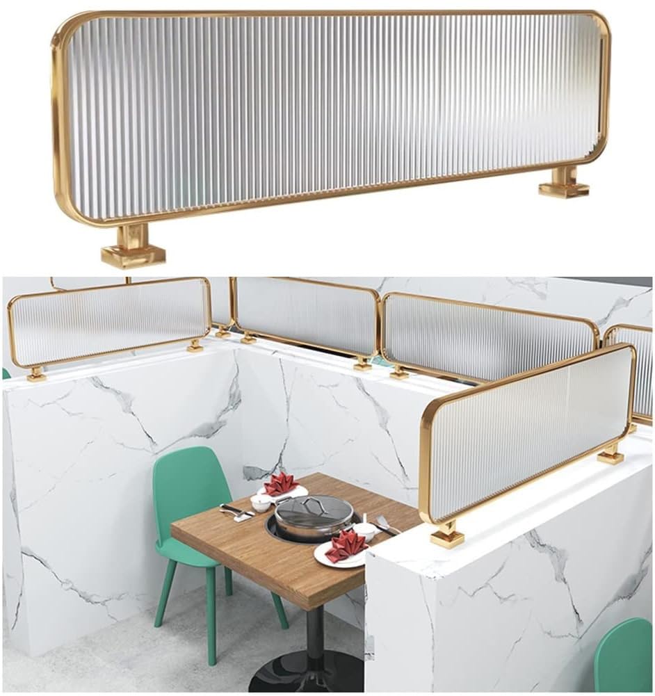 Genérico Panel Divisor acrílico Esmerilado Independiente para privacidad, con diseño de Clip, Barrera de Escritorio, mampara divisoria para restaurantes comerciales.