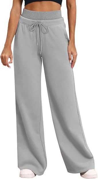Womens Sweatpants Casual Wide Leg Baggy Y2K Pants High Waisted Joggers Fashion Outfits Clothes with Pockets 2025